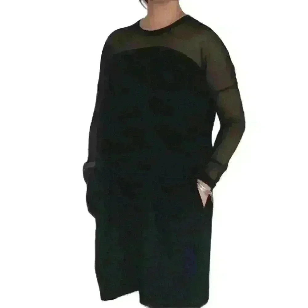 KAMALIKULTURE by Norma Kamali illusion top dress Sz small